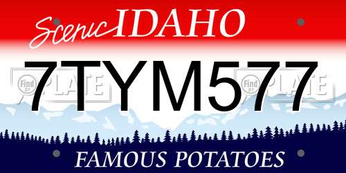 7TYM577 Idaho License Plate