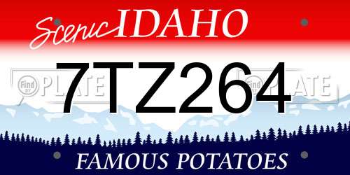 7TZ264 Idaho License Plate