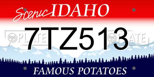 7TZ513 Idaho License Plate