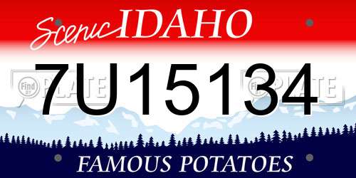7U15134 Idaho License Plate