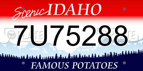 7U75288 Idaho License Plate