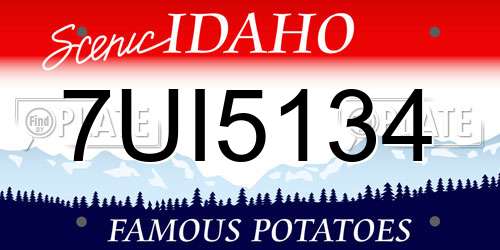 7UI5134 Idaho License Plate