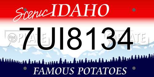 7UI8134 Idaho License Plate