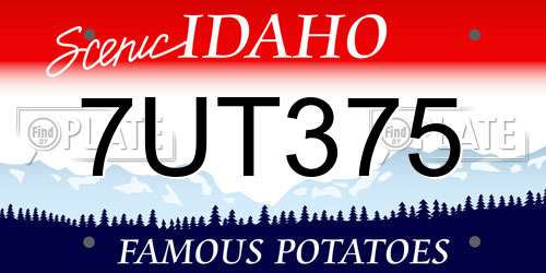 7UT375 Idaho License Plate