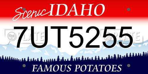 7UT5255 Idaho License Plate