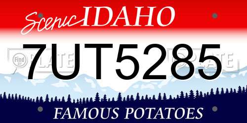 7UT5285 Idaho License Plate