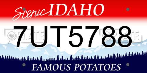 7UT5788 Idaho License Plate