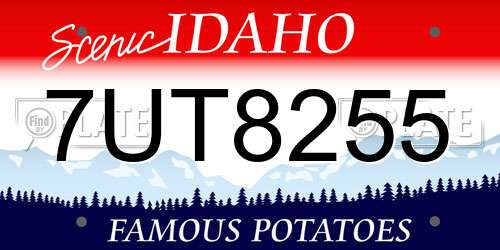 7UT8255 Idaho License Plate