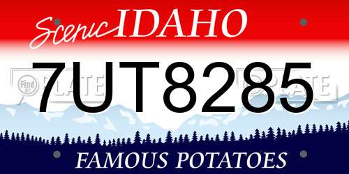 7UT8285 Idaho License Plate