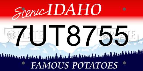7UT8755 Idaho License Plate