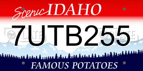 7UTB255 Idaho License Plate