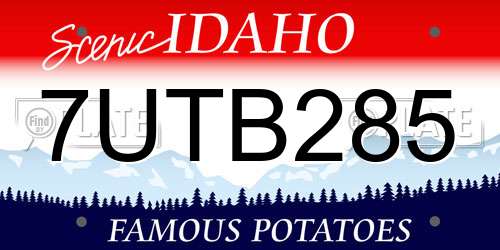 7UTB285 Idaho License Plate