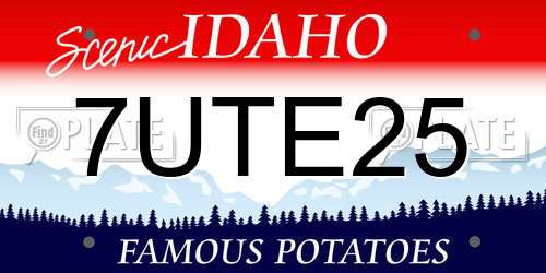 7UTE25 Idaho License Plate