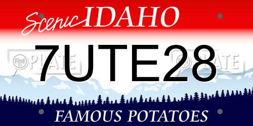 7UTE28 Idaho License Plate