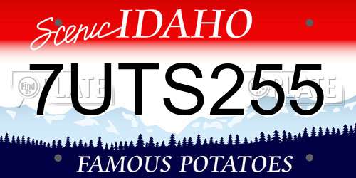 7UTS255 Idaho License Plate