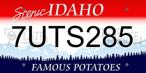 7UTS285 Idaho License Plate