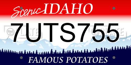 7UTS755 Idaho License Plate