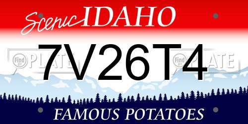 7V26T4 Idaho License Plate