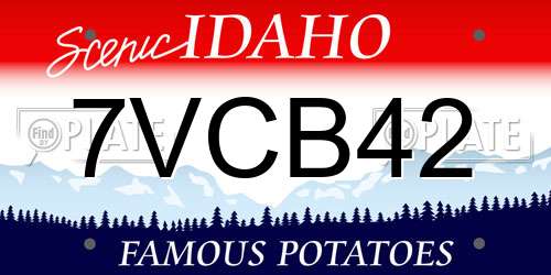 7VCB42 Idaho License Plate