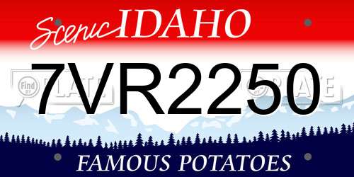 7VR2250 Idaho License Plate
