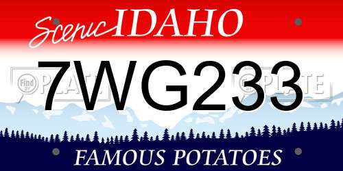 7WG233 Idaho License Plate