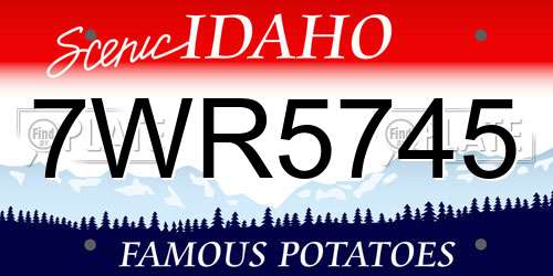 7WR5745 Idaho License Plate