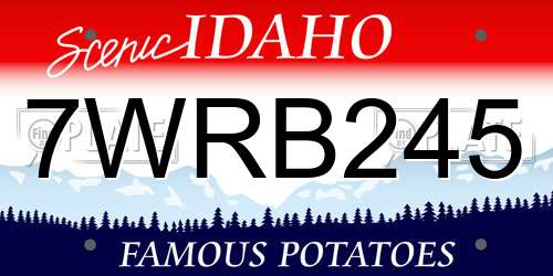 7WRB245 Idaho License Plate