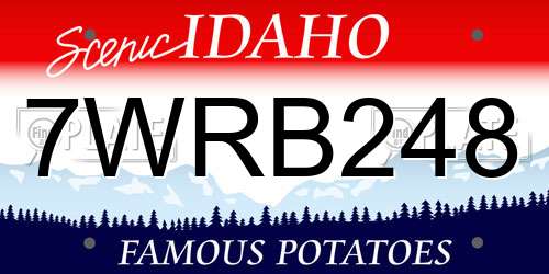7WRB248 Idaho License Plate