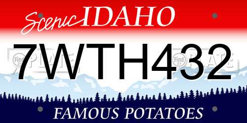 7WTH432 Idaho License Plate