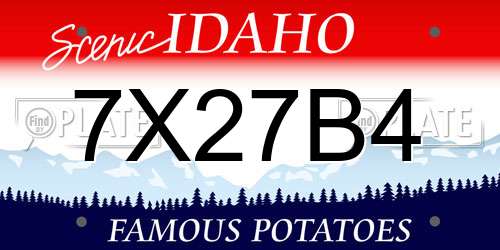 7X27B4 Idaho License Plate