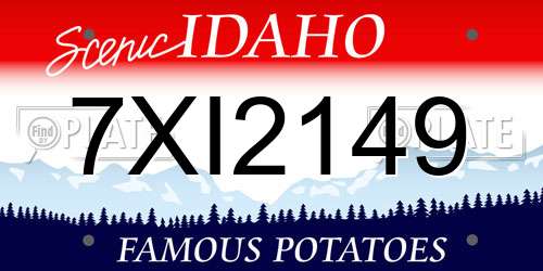 7XI2149 Idaho License Plate
