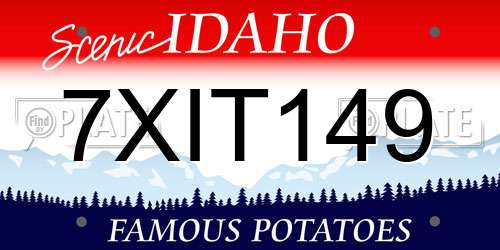 7XIT149 Idaho License Plate