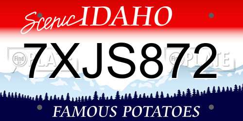 7XJS872 Idaho License Plate