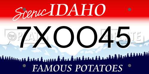 7XOO45 Idaho License Plate