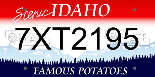7XT2195 Idaho License Plate