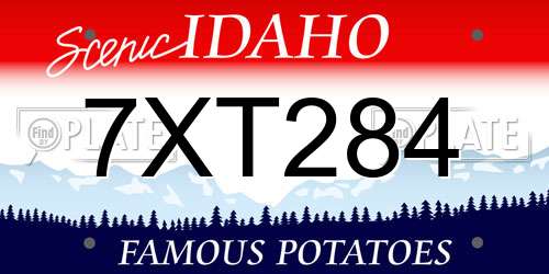7XT284 Idaho License Plate
