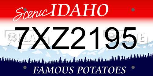 7XZ2195 Idaho License Plate
