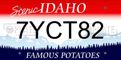 7YCT82 Idaho License Plate
