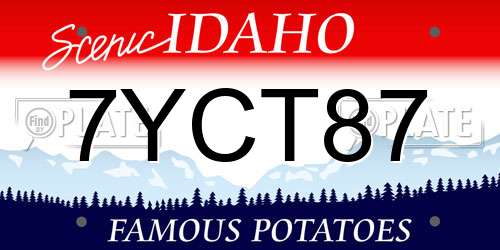 7YCT87 Idaho License Plate
