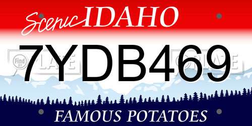 7YDB469 Idaho License Plate
