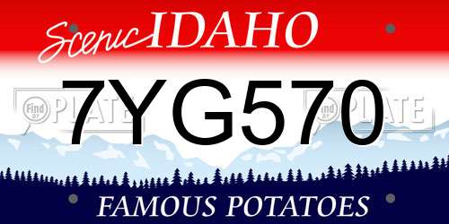 7YG570 Idaho License Plate