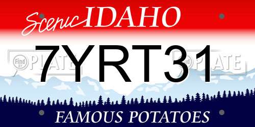 7YRT31 Idaho License Plate