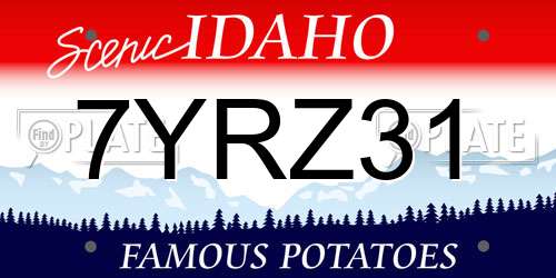7YRZ31 Idaho License Plate