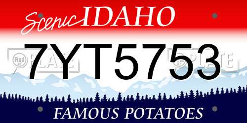 7YT5753 Idaho License Plate
