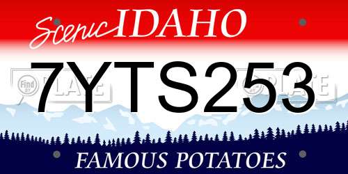 7YTS253 Idaho License Plate