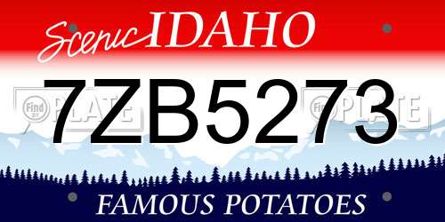 7ZB5273 Idaho License Plate