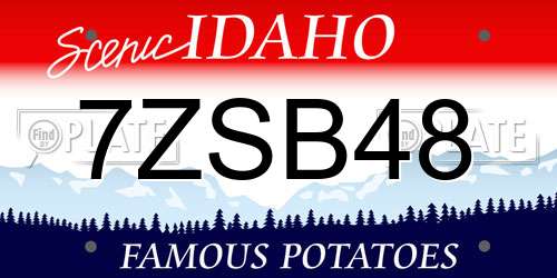 7ZSB48 Idaho License Plate