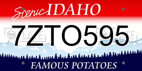 7ZTO595 Idaho License Plate