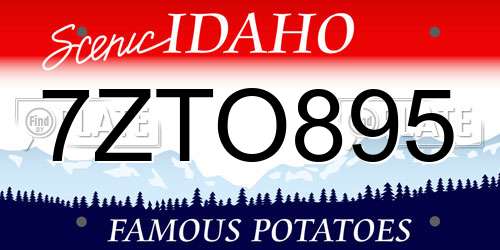 7ZTO895 Idaho License Plate