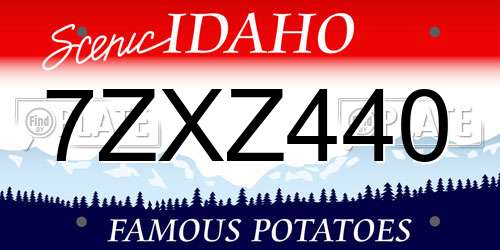 7ZXZ440 Idaho License Plate